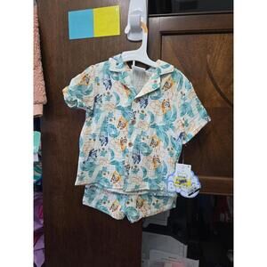 12m brand new bluey, from disney shorts outfit.Set item 671